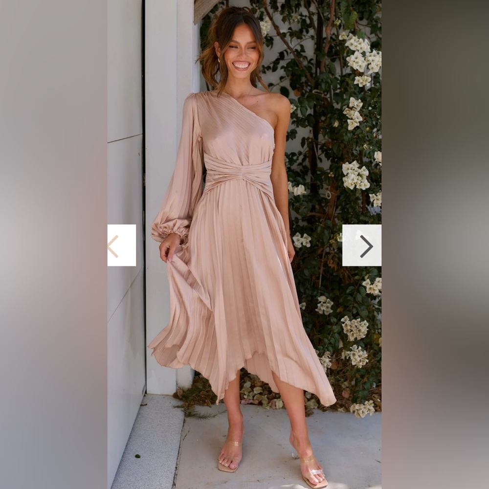 NWT Billy J Elegant One-Shoulder Dress - Picture 6 of 12